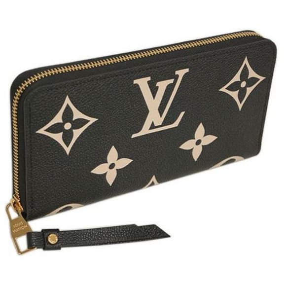 Louis Vuitton Bicolor Monogram Emplant Zippy wallet Black Beige - Picture 3 of 7